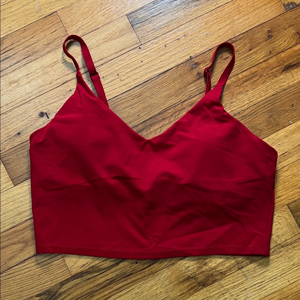 Athleta Elation V-neck crop  red large
